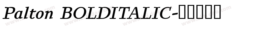 Palton BOLDITALIC字体转换